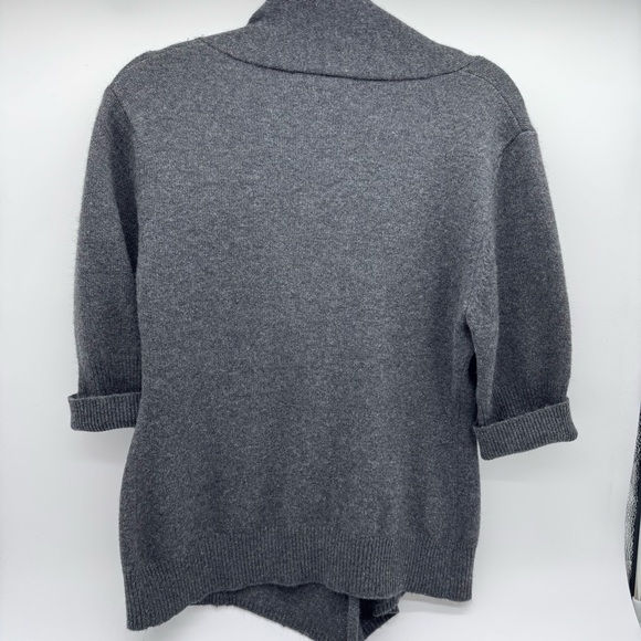 Neiman Marcus Gray Cashmere Open Front Women's Sweater with Toggle Closure,‎ XL - Picture 2 of 9